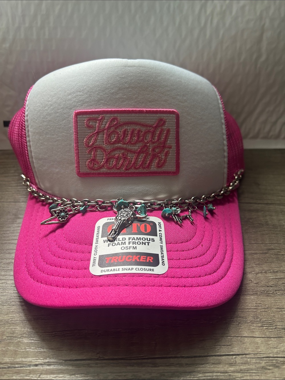 Howdy Darlin' Kids Trucker Hat - Pink & White